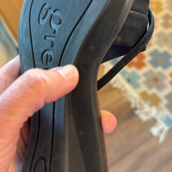 Paul Green Black Leather Slide Sandals Rubber Sole / AU 5 / US 6 - Picture 11 of 11